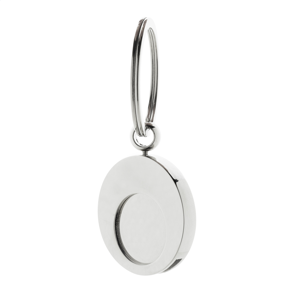 Cromo přívěsek na klíče do nákupního vozíku Stříbrná