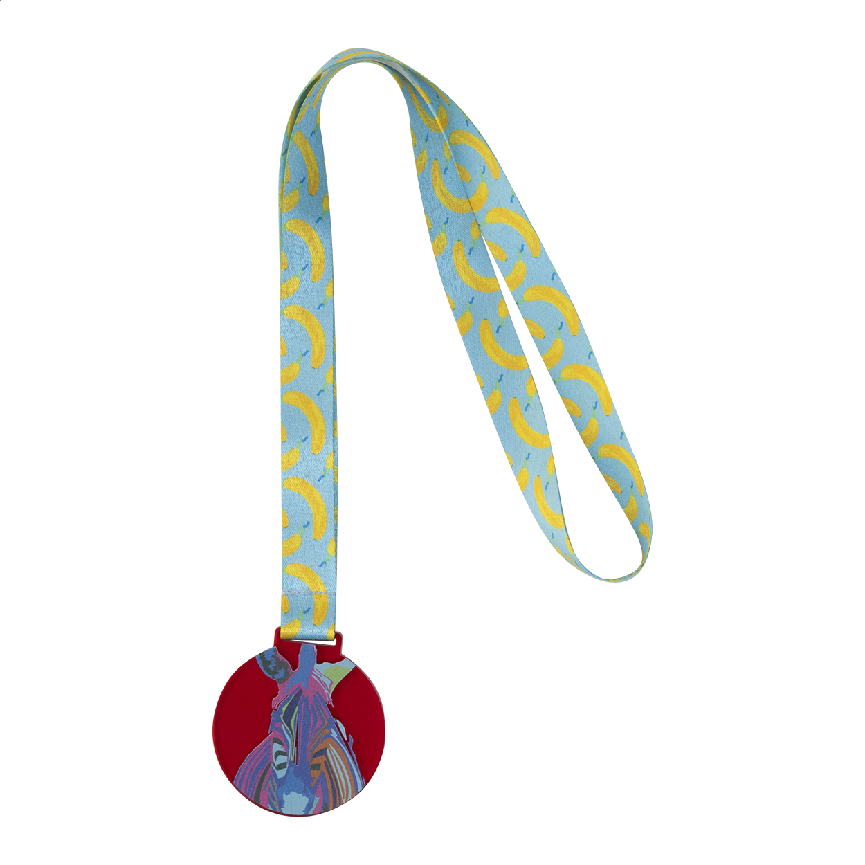 Subdal Colour medaile na zakázku Průhledná červená