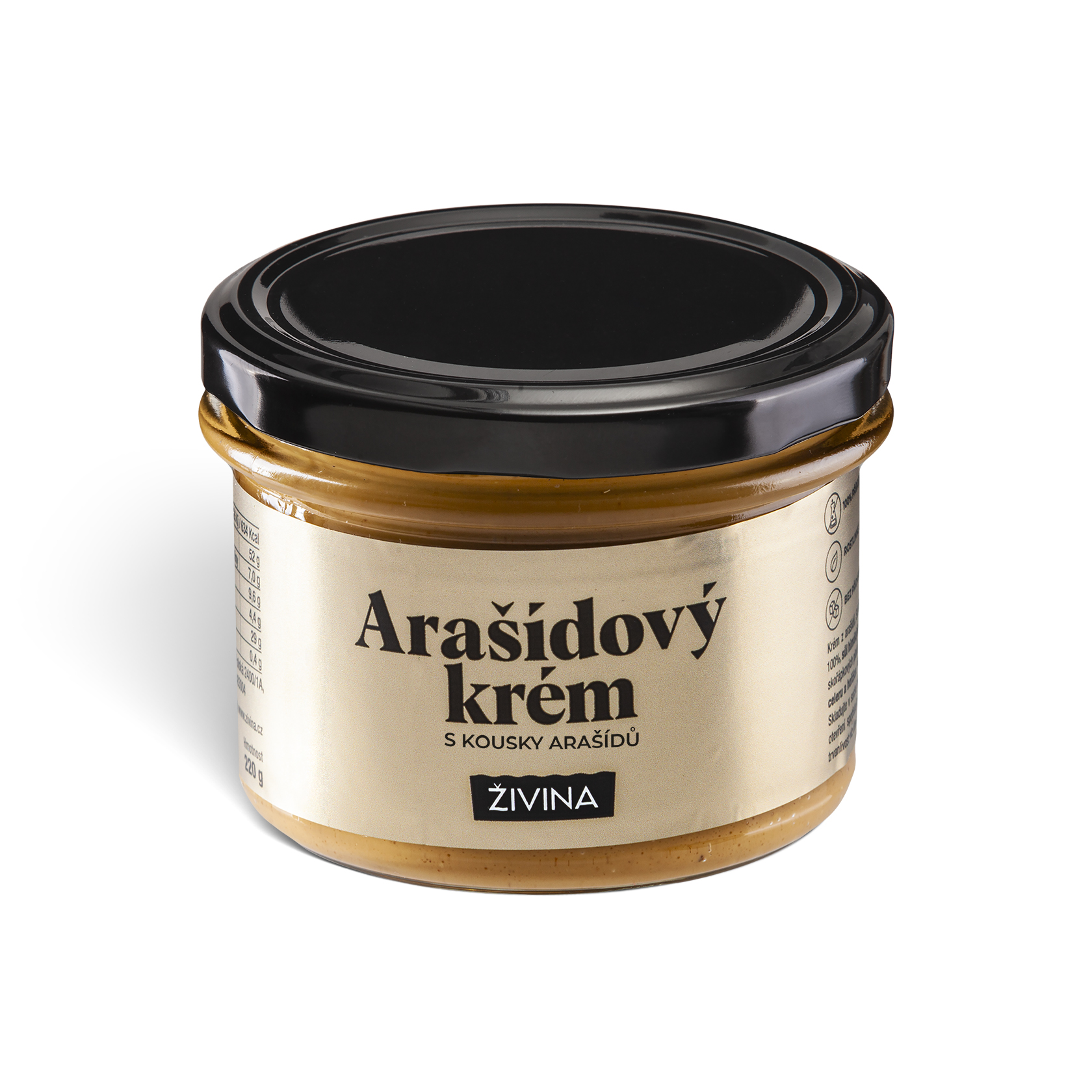 Arašídový krém s kousky arašídů 220 g