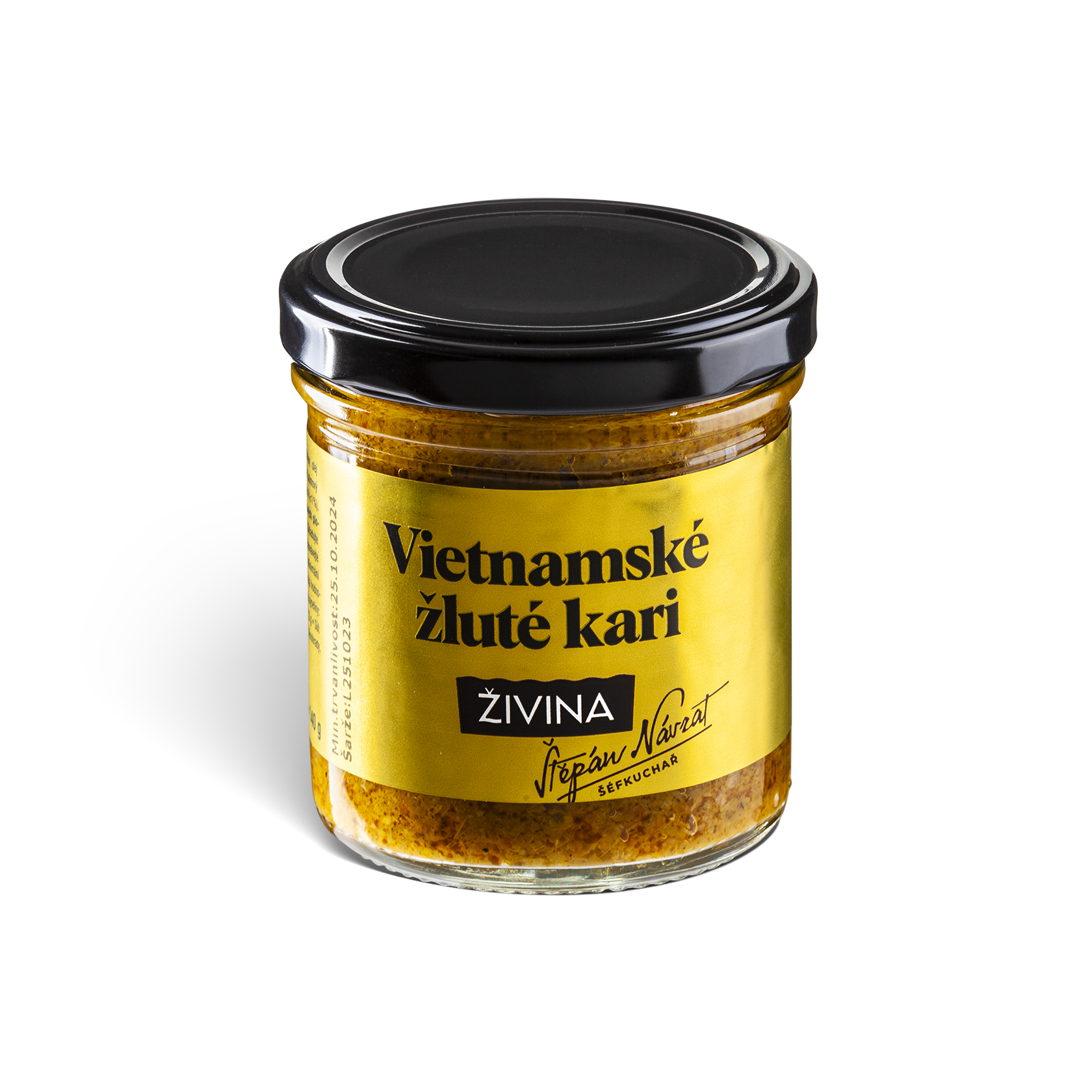 Vietnamská žlutá kari pasta středně pálivá pro kari s kokosovým mlékem 140 g