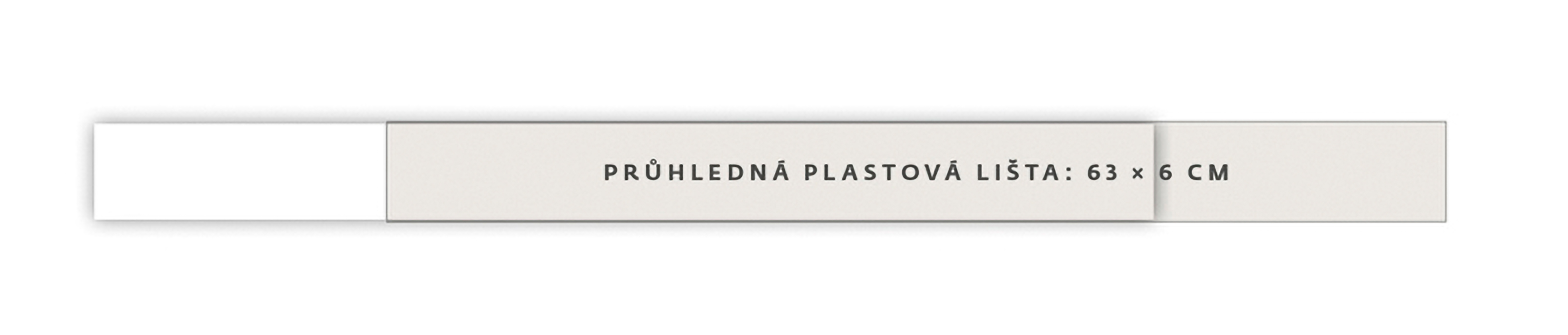 Průhledná plastová lišta