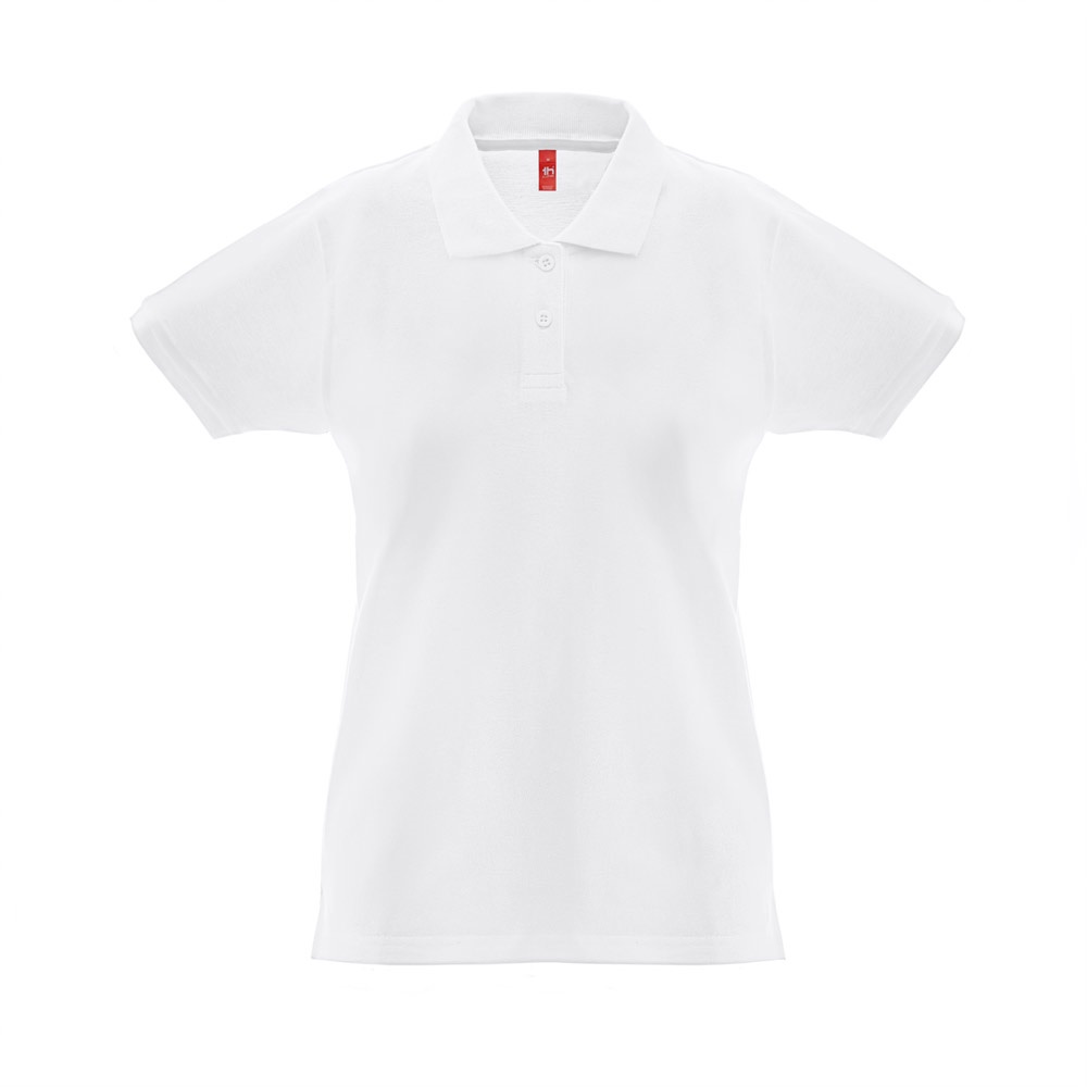 THC MONACO WOMEN WH. Dámské polo triko s krátkým rukávem z mykané bavlny - bílá,
