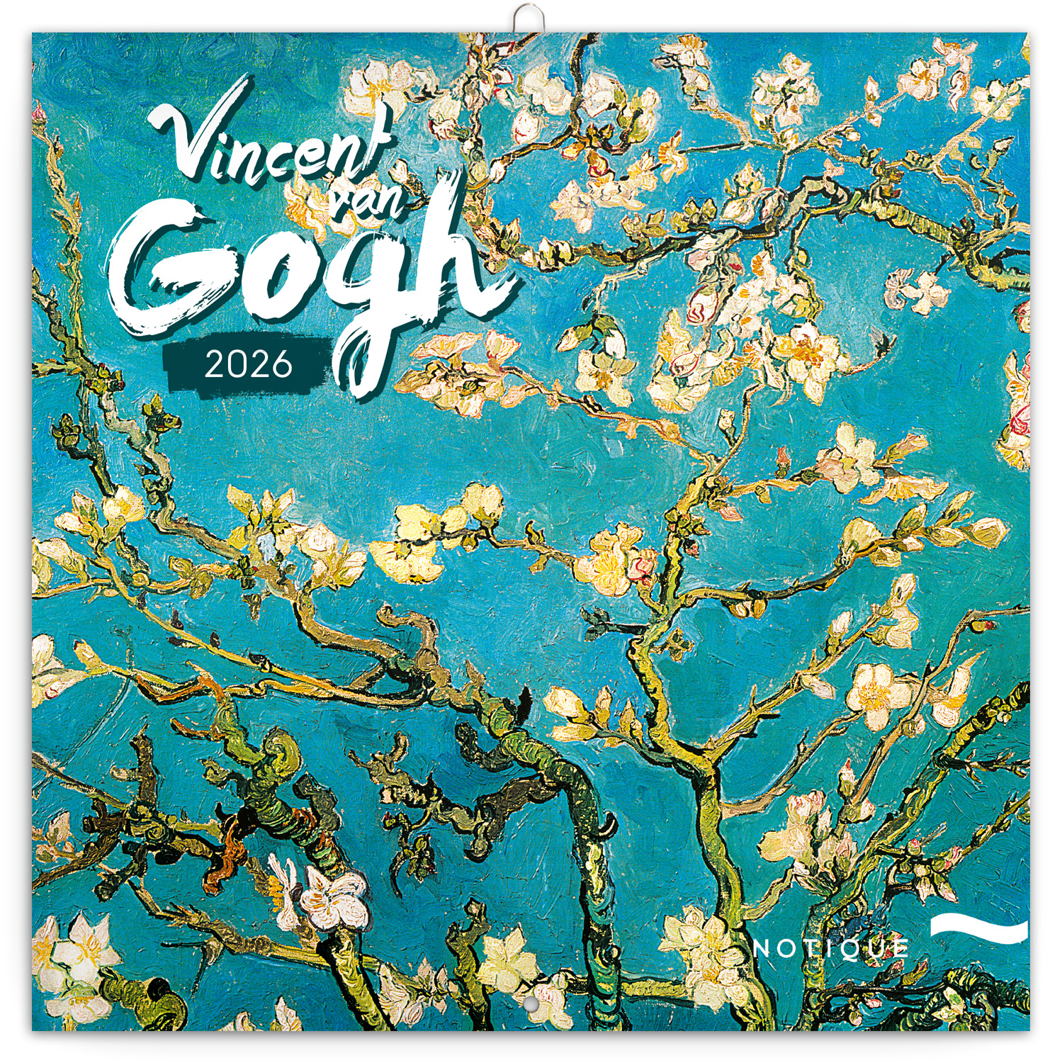 Poznámkový kalendář Vincent van Gogh 2026, 30x30 cm - západní