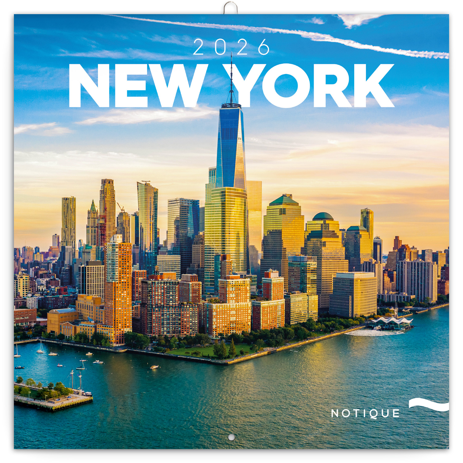 Poznámkový kalendář New York 2026, 30x30 cm - západní