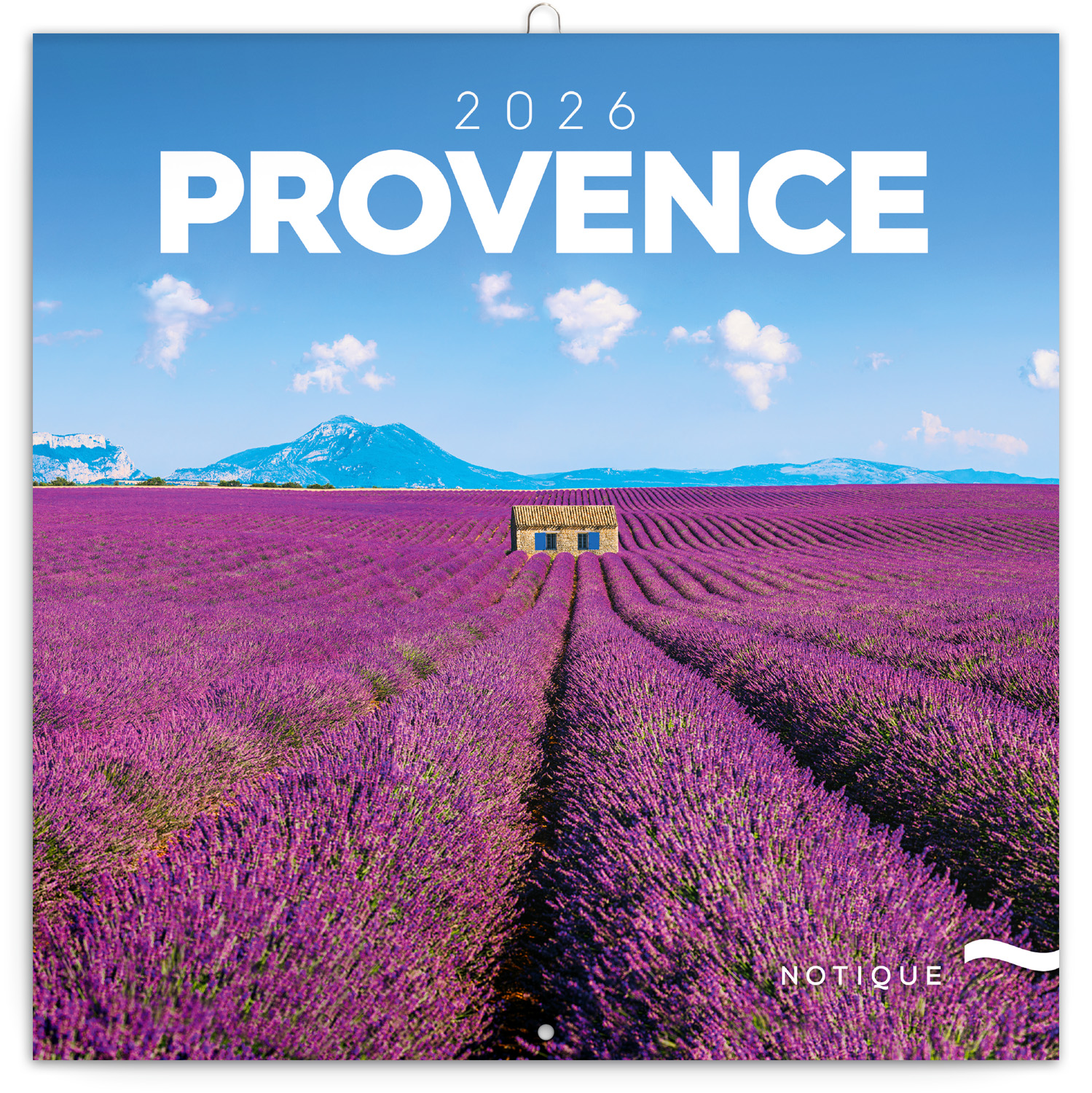 Poznámkový kalendář Provence 2026, 30x30 cm - západní
