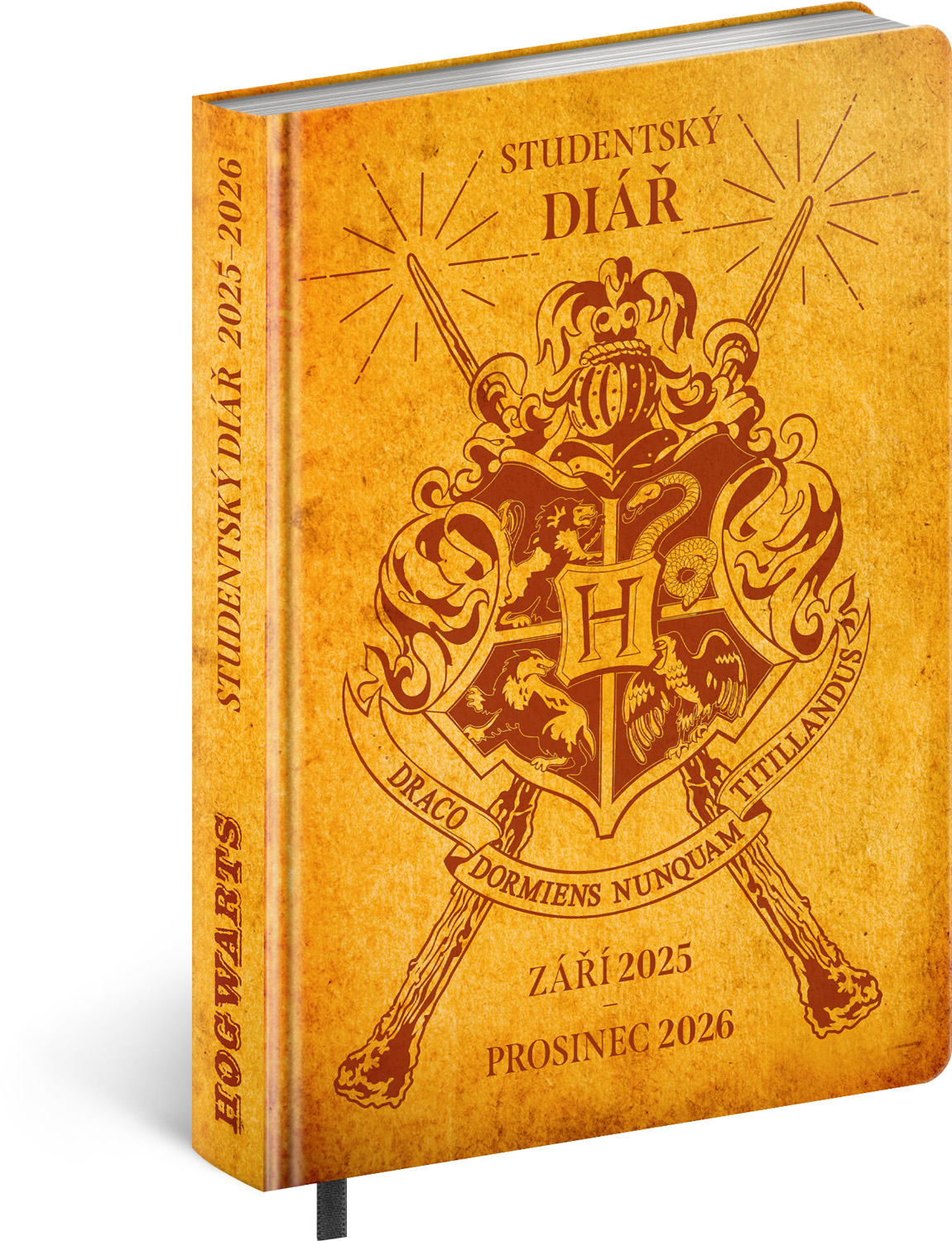Studentský diář Harry Potter – Bradavice (září 2025 – prosinec 2026), 9,8x14,5 cm