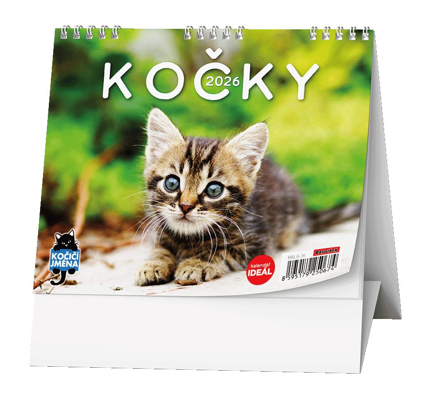 Stolní kalendář IDEÁL - Kočky (s kočičími jmény) Stolní kalendář IDEÁL - Kočky (s kočičími jmény)