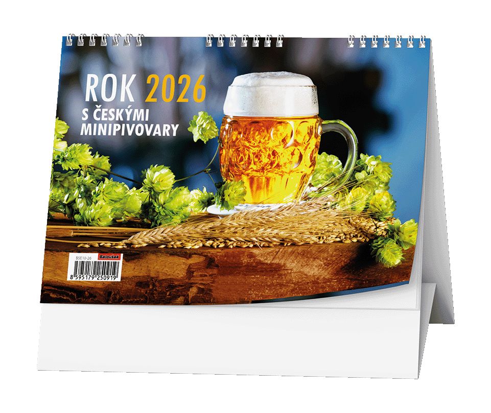 Stolní kalendář Rok 2026 s českými minipivovary Stolní kalendář Rok 2026 s českými minipivovary