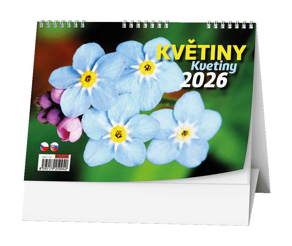 Stolní kalendář Květiny