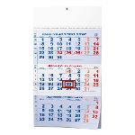 Nástěnný kalendář Tříměsíční s mezinárodními svátky - modrý Nástěnný kalendář Tříměsíční s mezinárodními svátky - modrý