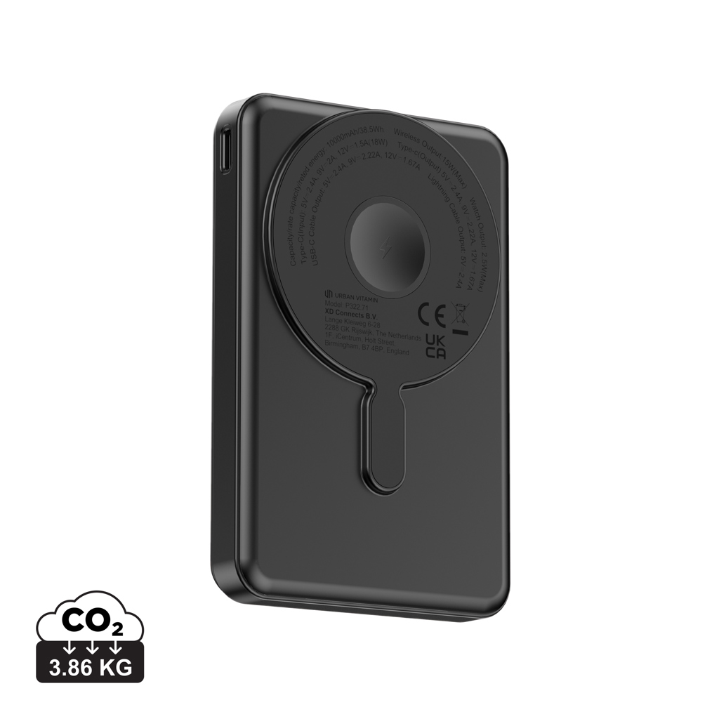 Magnetická powerbanka Urban Vitamin Delano 5v1 10000mAh 20W Černá