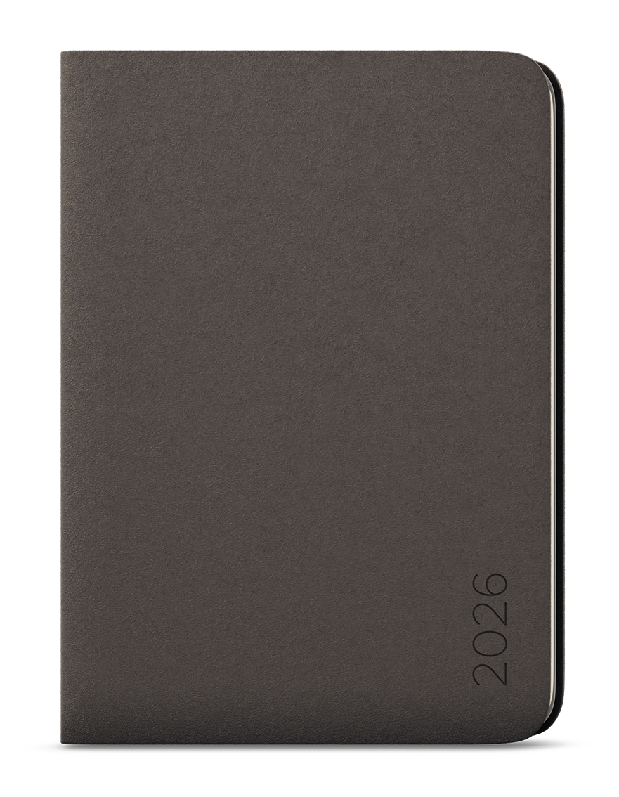 Měsíční diář s notesem DiNo, B5 - šedá Měsíční diář s notesem DiNo, B5 - šedá