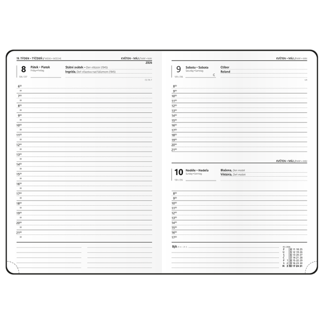 Denní diář David Softy, A5 - modrá Denní diář David Softy, A5 - modrá