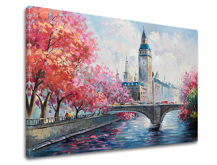 Plátno s potiskem upevněné na rámu - 100x100 cm