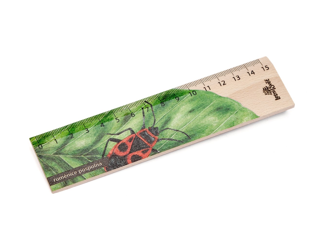 Dřevěné pravítko 15 cm s vlastním motivem