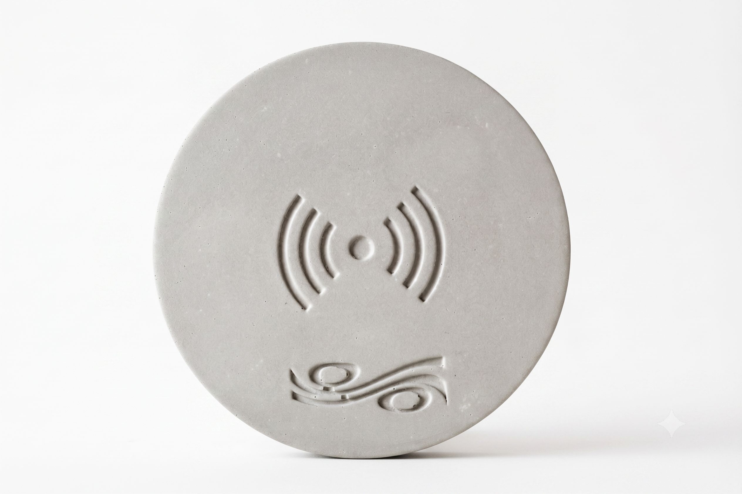 Betonová bezdrátová nabíječka v provedení na míru (15 W, USB-C)