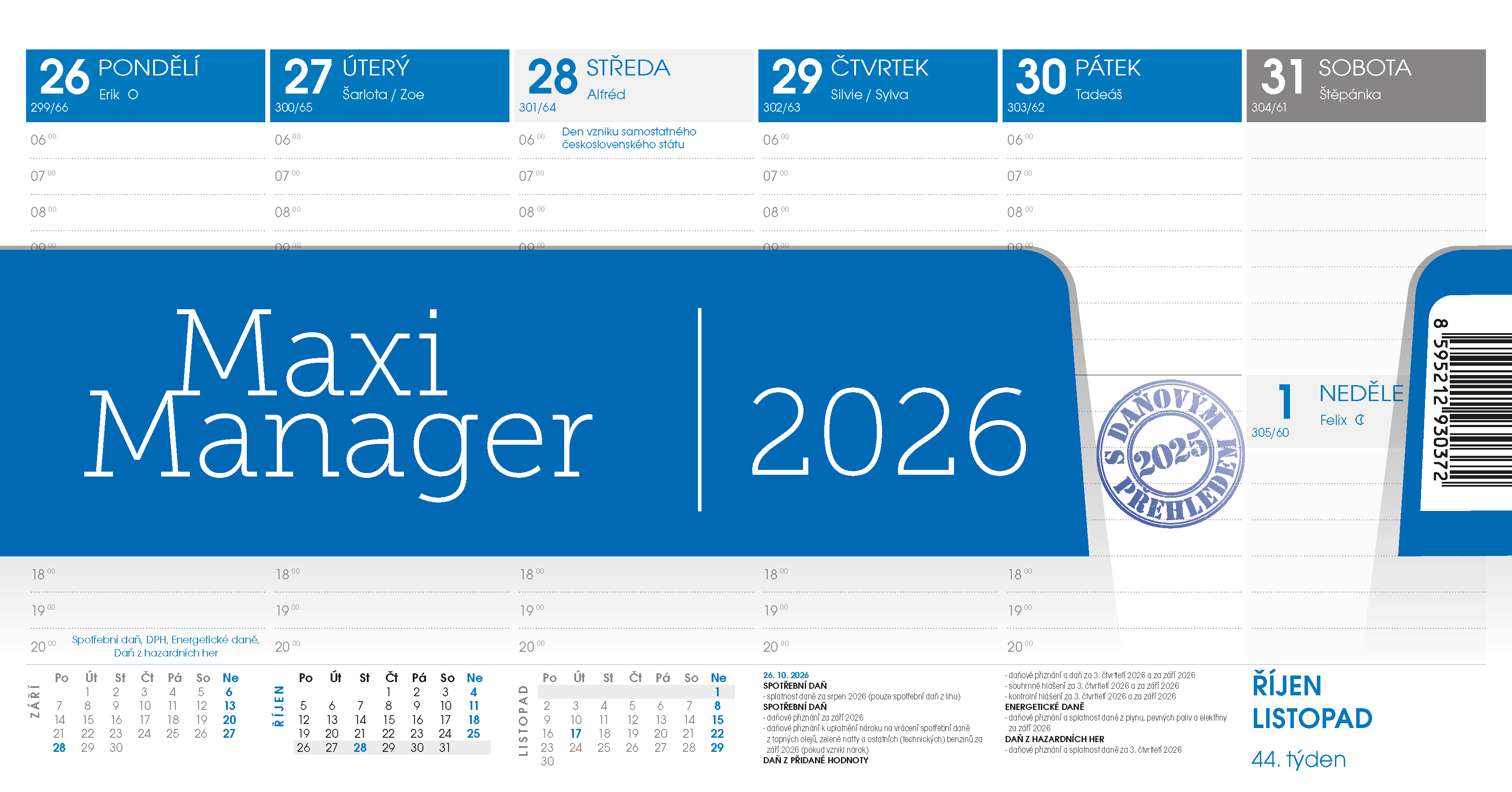 Stolní kalendář Maximanager 2026