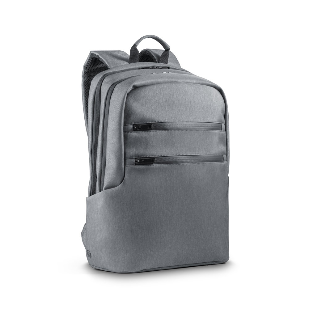 BROOKLYN. Voděodolný dvoubarevný nylonový batoh na 15'' notebook - světle šedá
