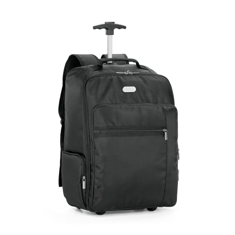 AVENIR. Batoh na kolečkách na notebook 17'' z materiálu 1680D a 300D - černá