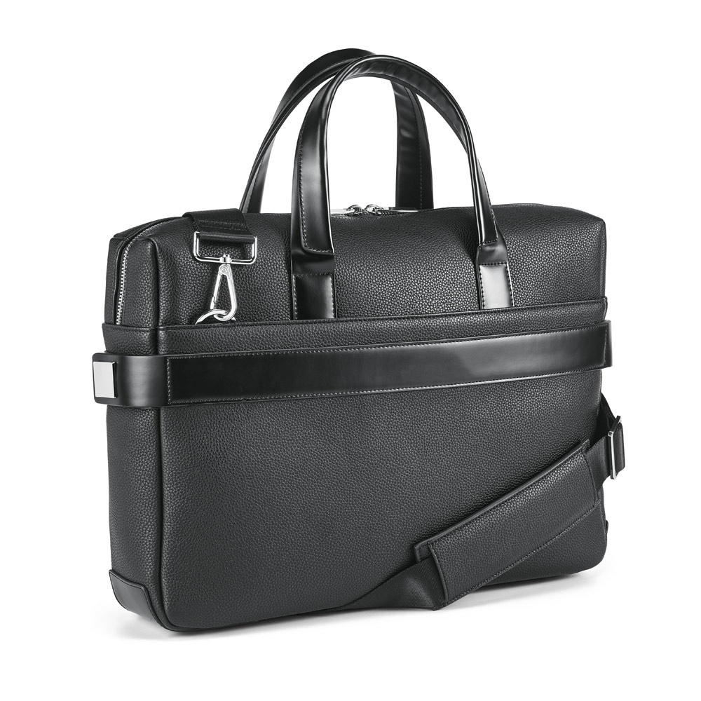 EMPIRE SUITCASE II. Manažerská aktovka z poly kůže pro 15.6" notebook - černá