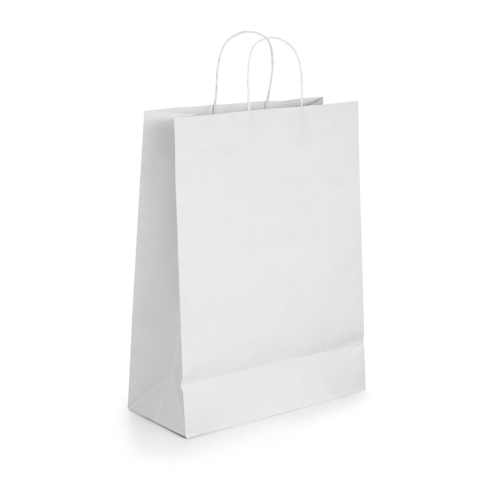 CABAZON. Taška z kraftového papíru (90 g/m²) - bílá