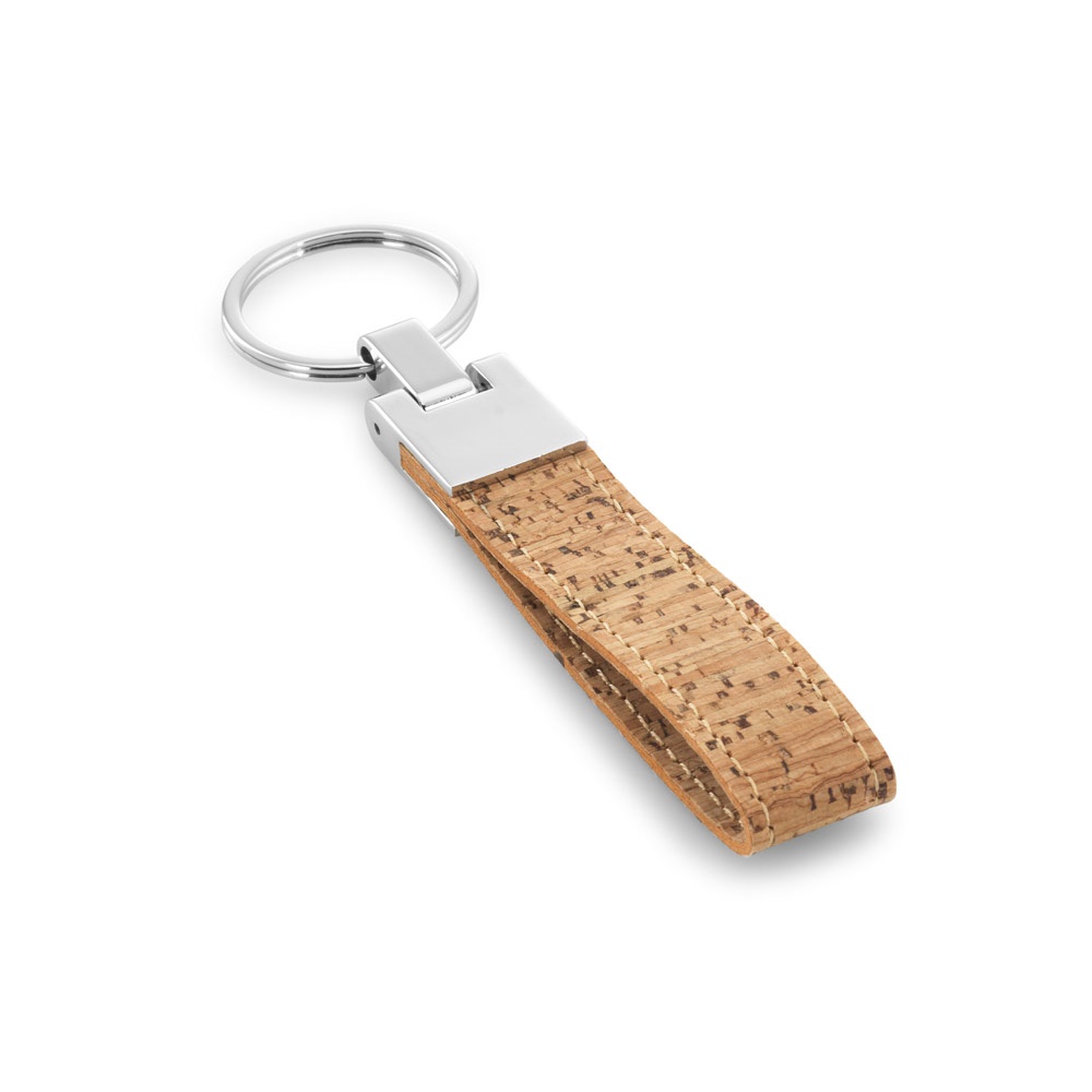 CORKS. Klíčenka z korku a kovu - přírodní
