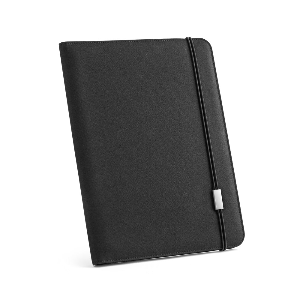 EMERGE FOLDER II. Složka A4 z materiálu recyklovaného polyesteru (100% rPET) 300D s elastickým uzávěrem