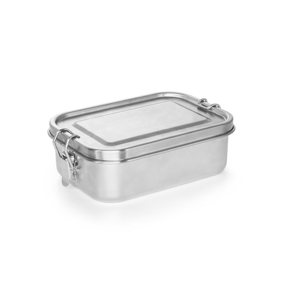 ALLSPICE. Obědová krabička. Robustní hermetický box vyrobený z nerezové oceli (90% recyklované) 750 mL - saténově stříbrná