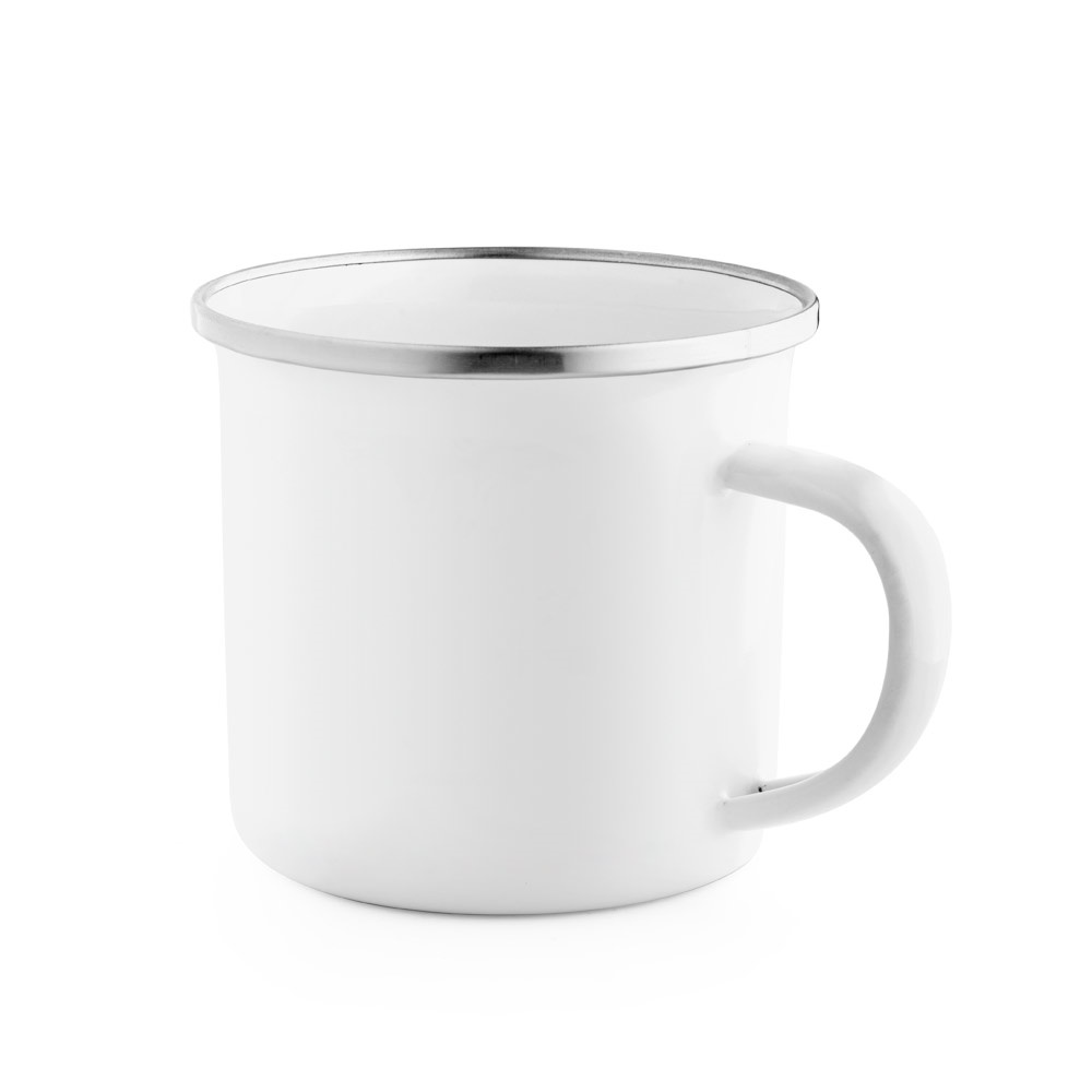 GOTZE SUB. Smaltovaný hrnek s pro sublimaci 350 ml - bílá