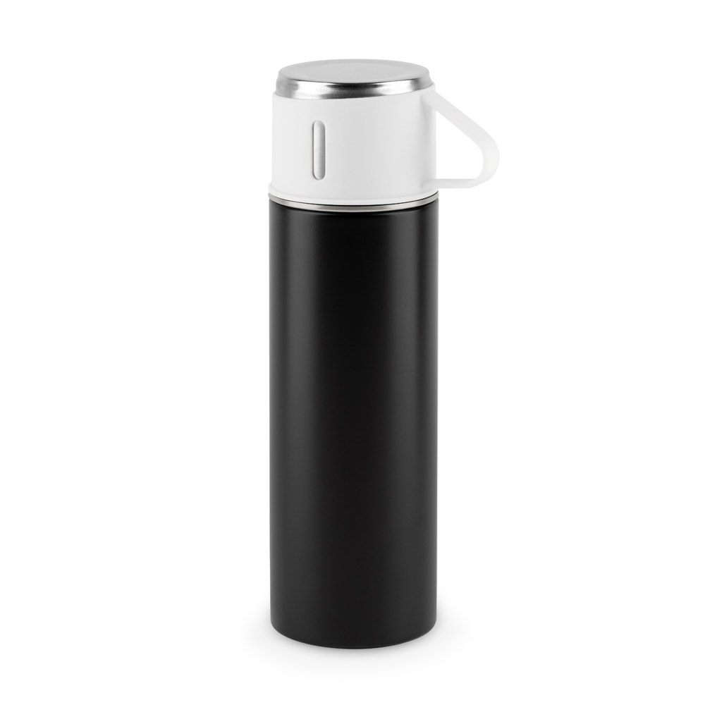 COMANECI. Dvouplášťová láhev z nerezové oceli (90% recyklace) s matným povrchem 490 ml