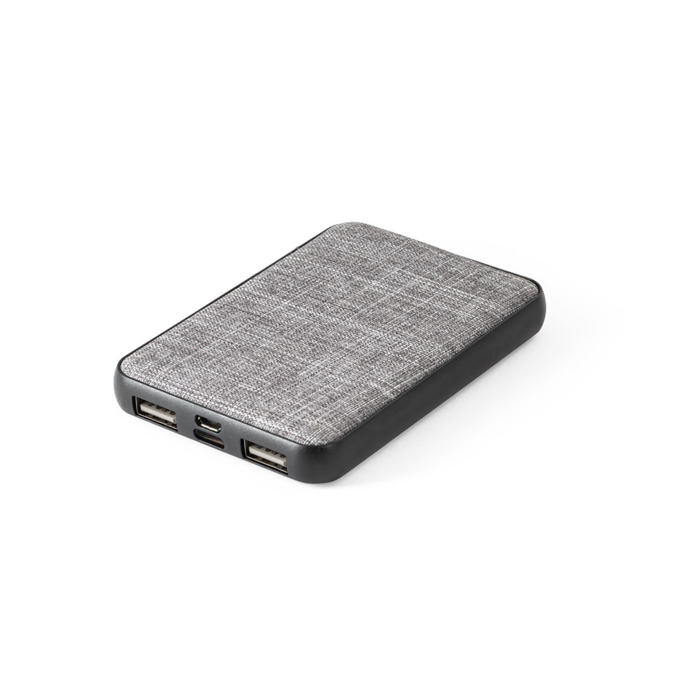 RENEWAL BATTERY. Powerbanka 5 000 mAh ve recyklovaného PET (100 % rPET) - šedá