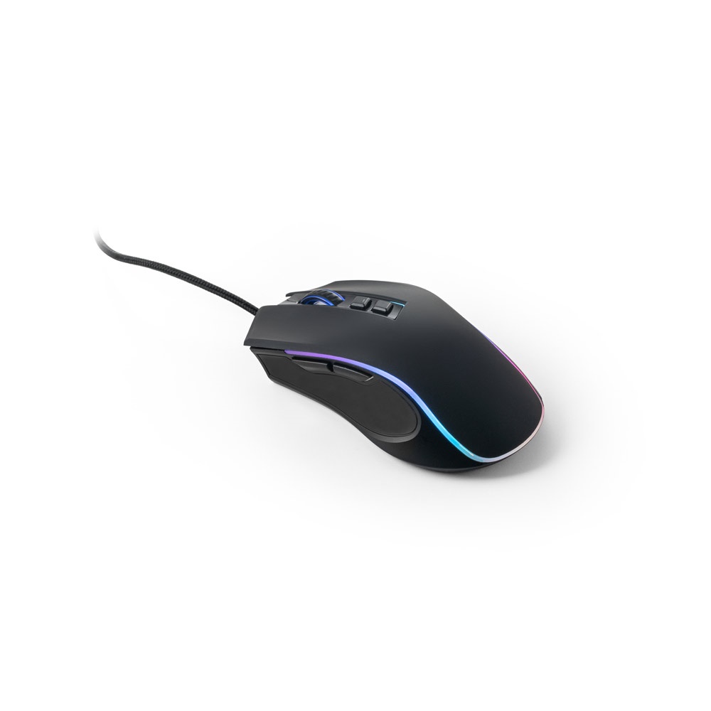 THORNE MOUSE RGB. Herní myš s 1.5m kabelem a ABS RGB LED podsvícením - černá