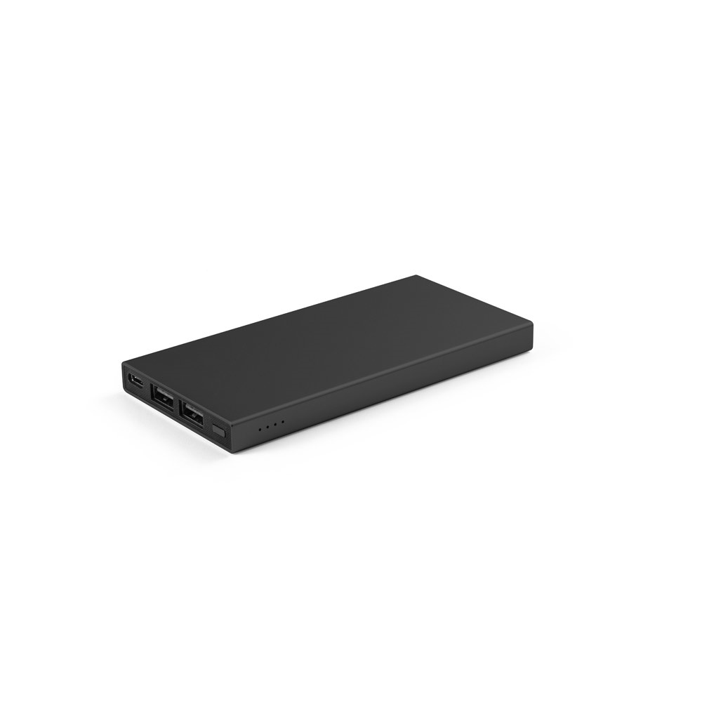 DOROTHY 5. Powerbanka s kapacitou 5 000 mAh vyrobená ze recyklovaného hliníku (100% rAL) - černá