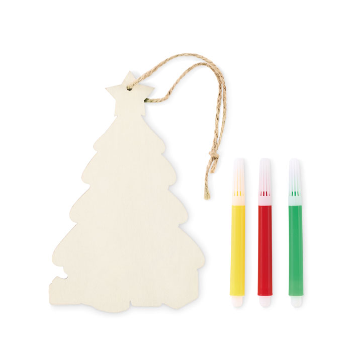 Vánoční ozdoba na vybarvení COLORTREE Dřevo