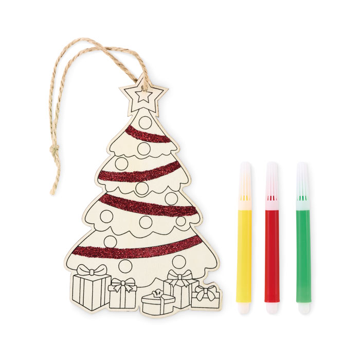 Vánoční ozdoba na vybarvení COLORTREE Dřevo