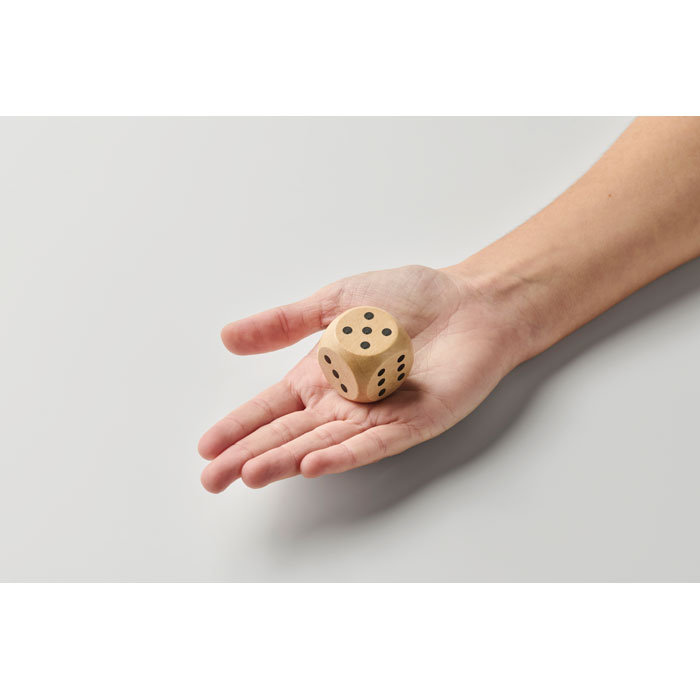 Dřevěná hrací kostka DADIN, 3 cm Dřevo