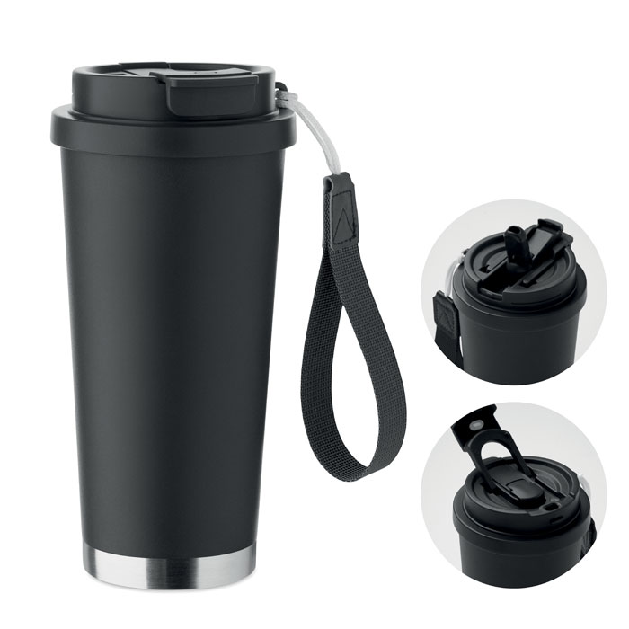 Kovový termohrnek TOPAZ LARGE s výklopným pítkem, 500 ml