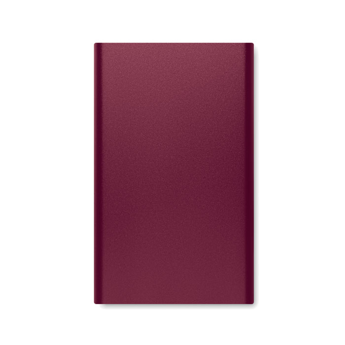 Hliníková powerbanka POWERFLAT C, 4000 mAh - Vínová