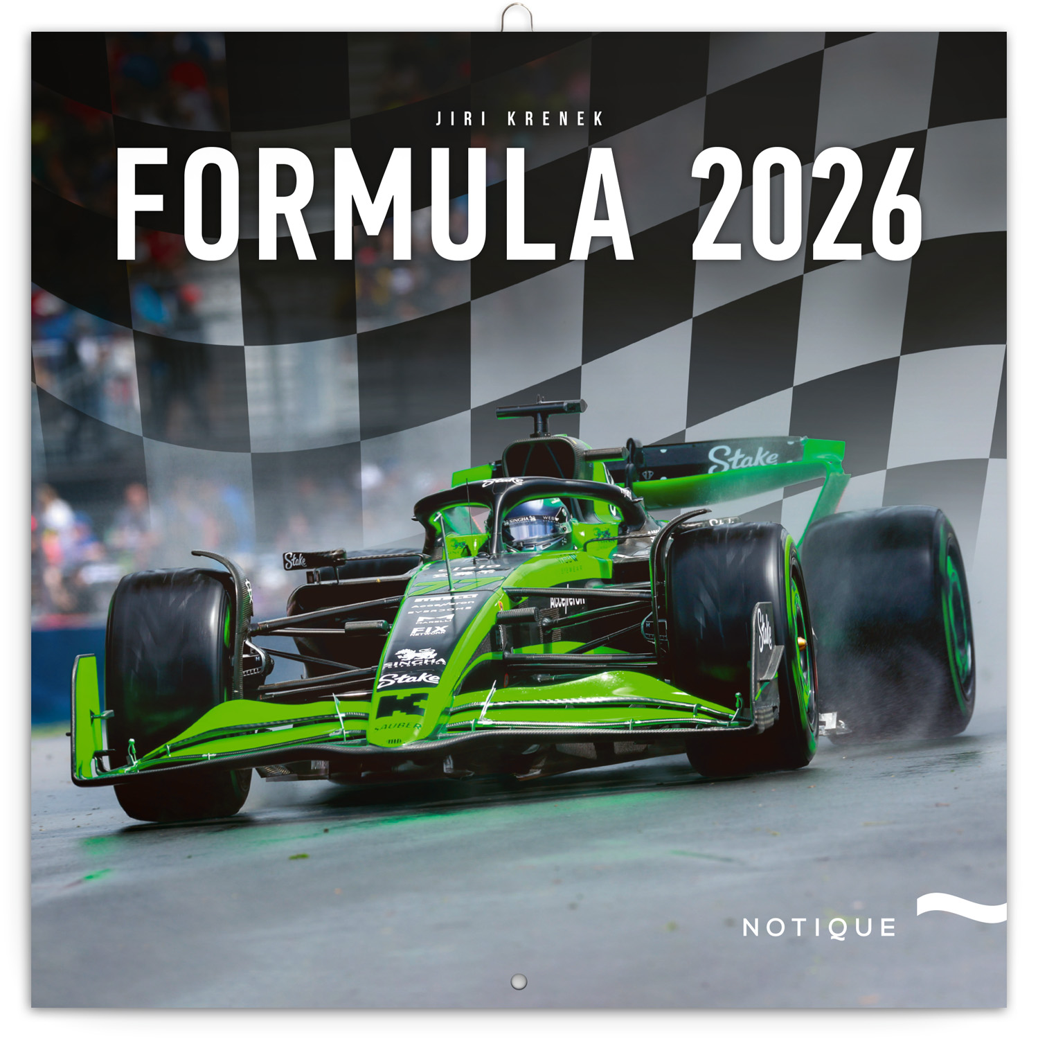 Nástěnný poznámkový kalendář Formule – Jiří Křenek 2026, 30x30 cm - východní