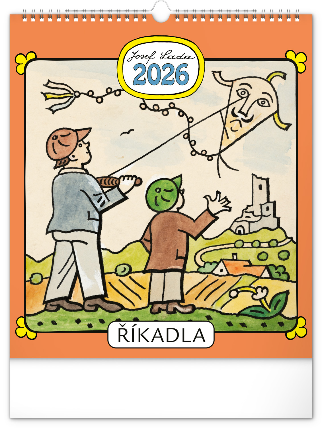 Nástěnný kalendář Josef Lada – Říkadla 2026, 30x34 cm