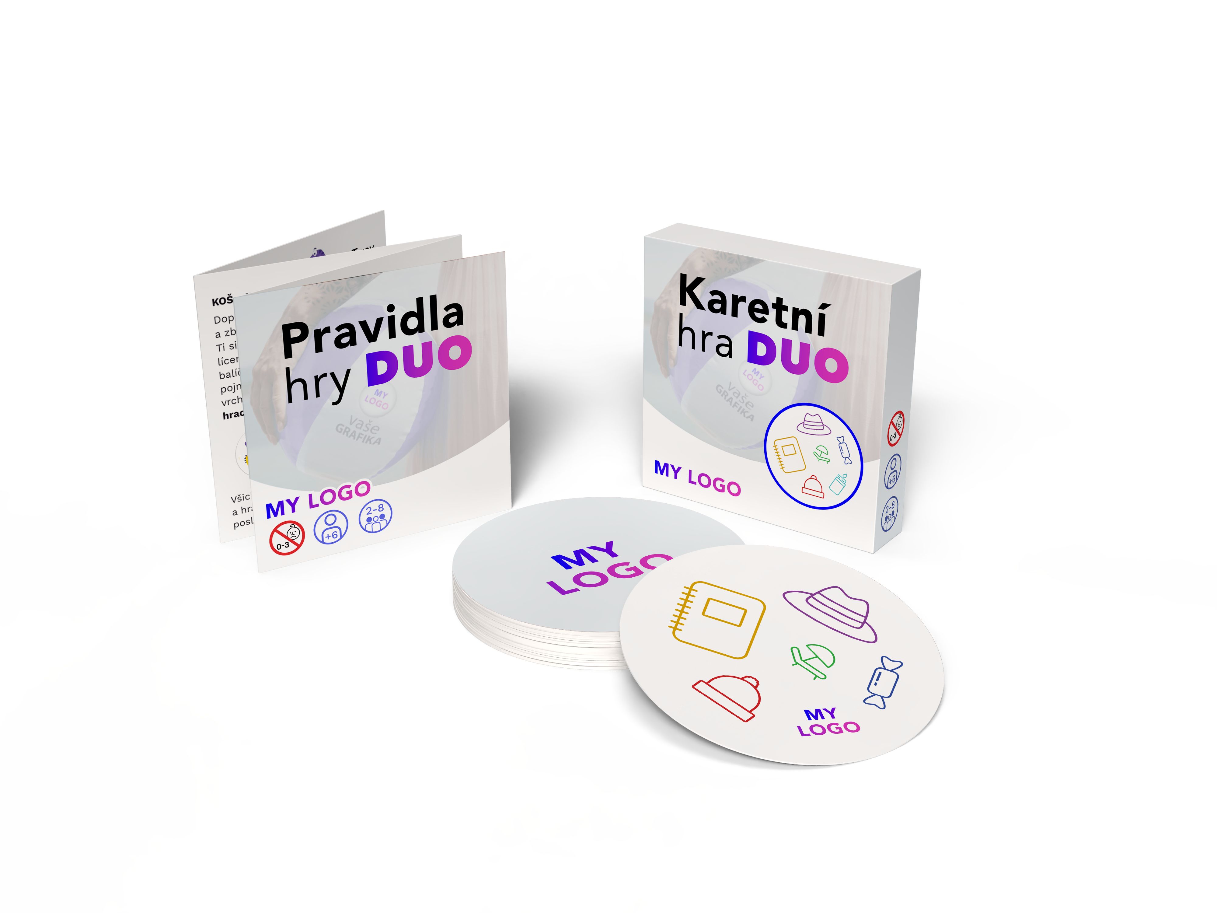 Postřehová karetní hra Duo, 57 karet, klopová krabička