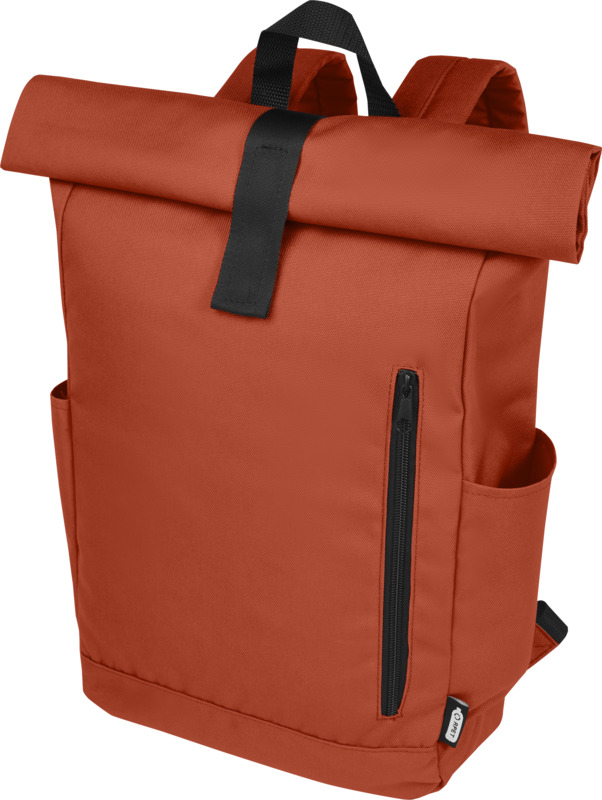 Batoh s rolovacím uzávěrem Byron s prostorem na 15,6palcový notebook, 18 l - Brick