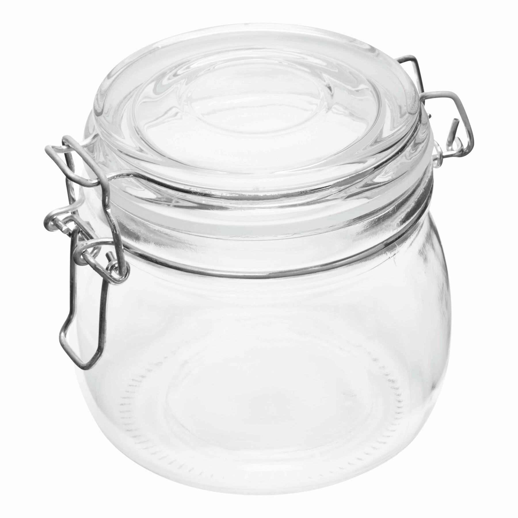 Skleněná skladovací nádoba CLICKY M, kapacita cca. 500 ml - transparentní
