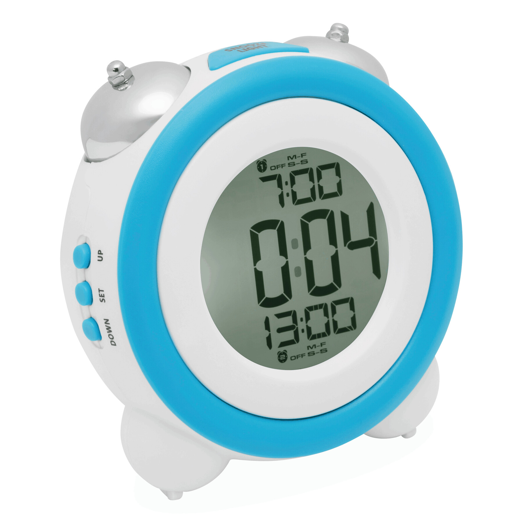 Budík MODERN RETRO - bílá / modrá Budík MODERN RETRO - bílá / modrá