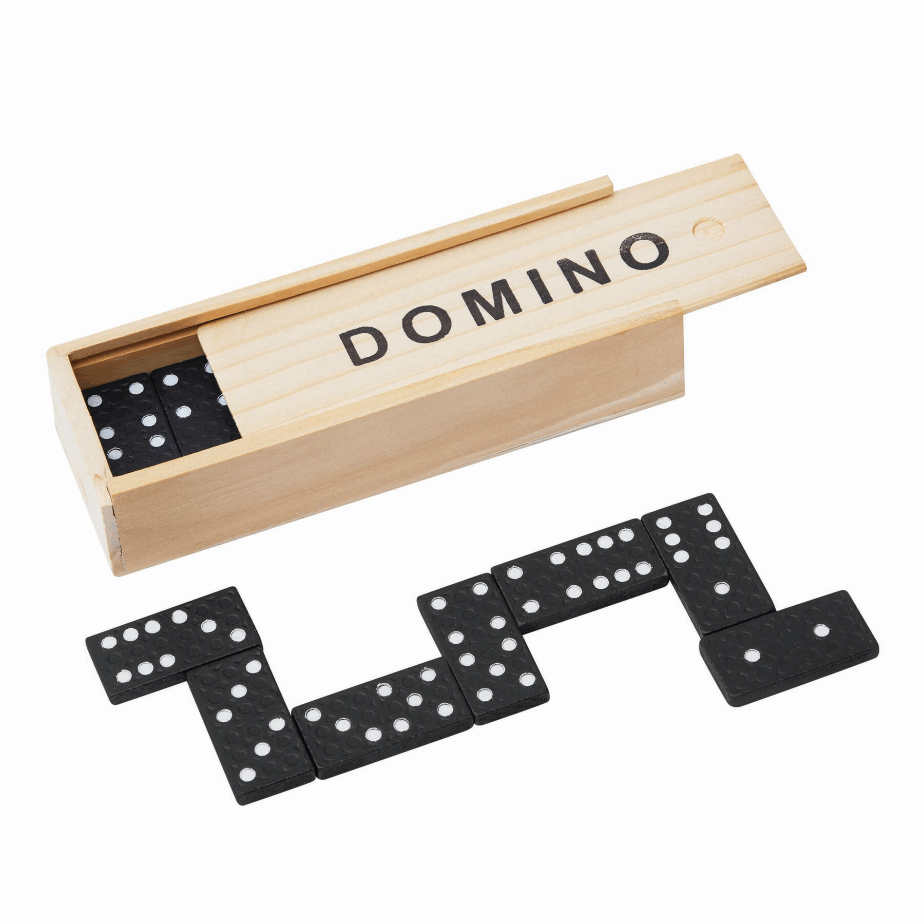 Desková hra DOMINO - černá / dřevo