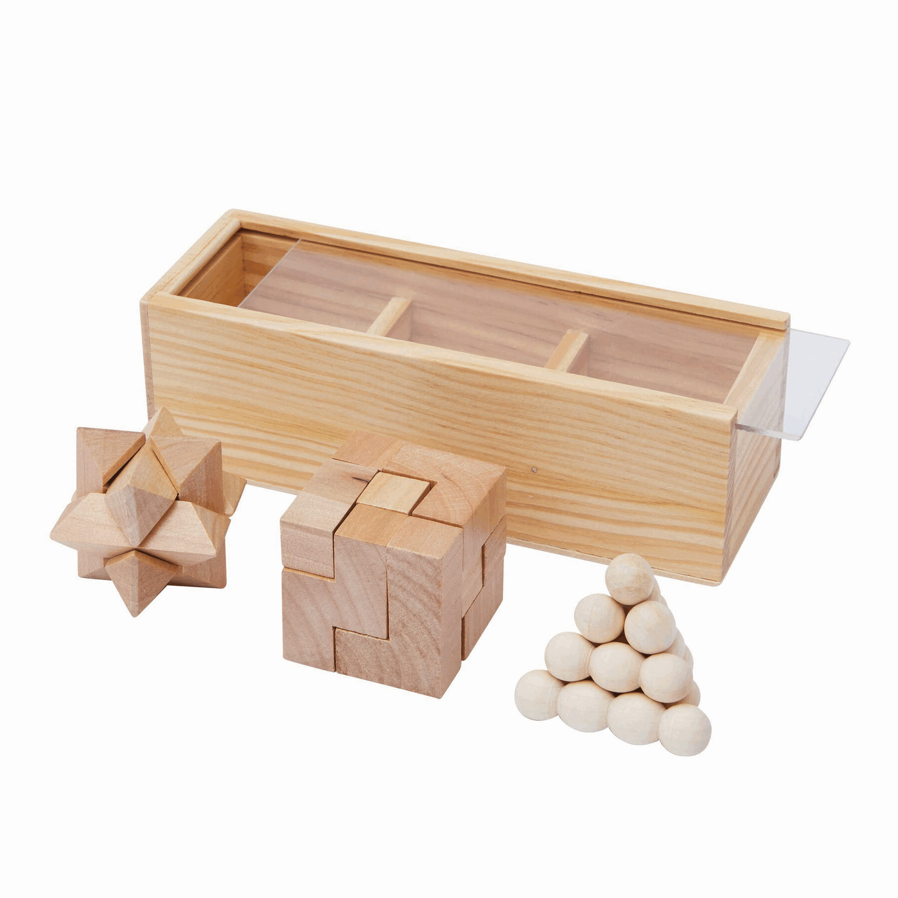 Sada puzzle her BRAIN POWER - hnědá