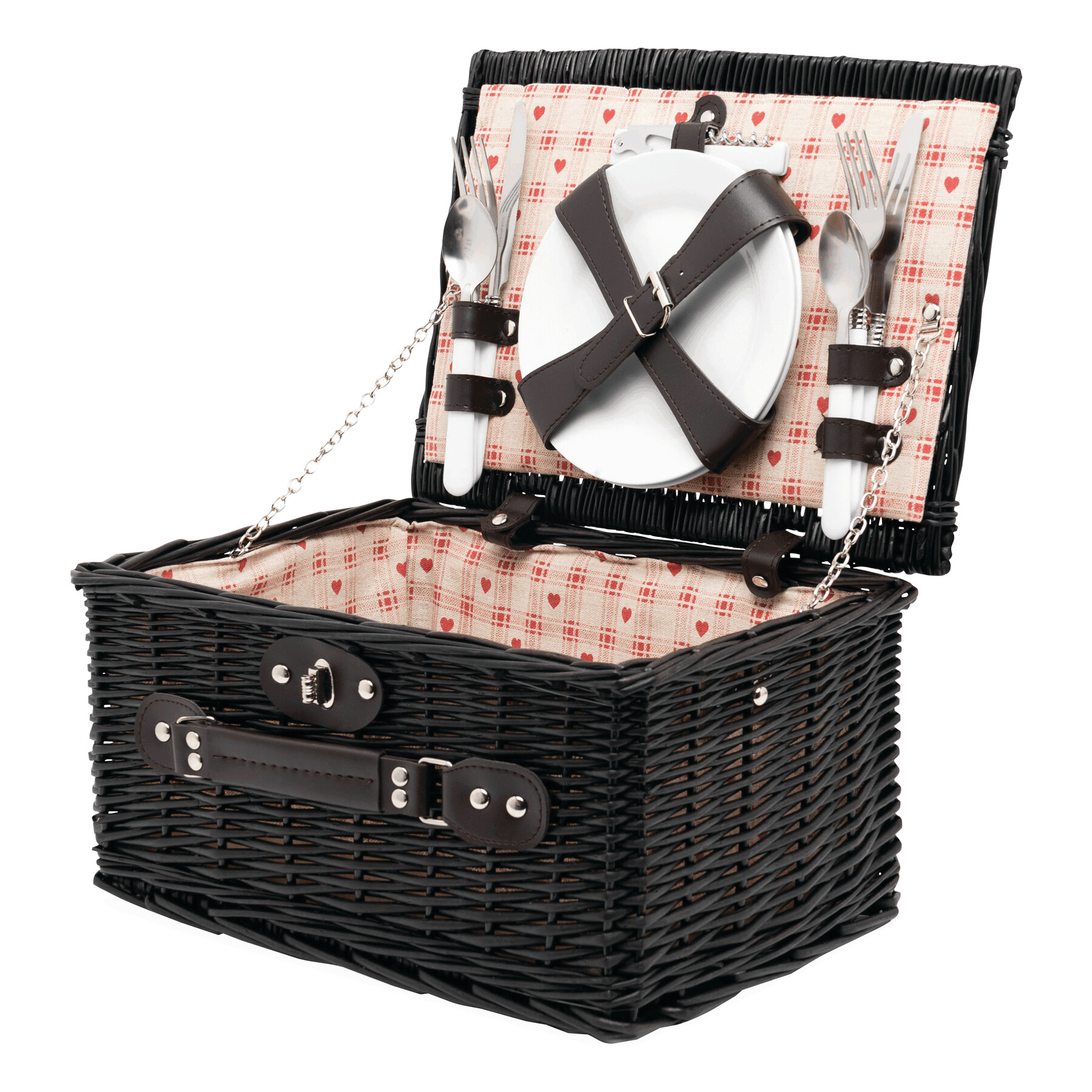 Proutěný piknikový koš SUNSET PARK - tmavě hnědá Proutěný piknikový koš SUNSET PARK - tmavě hnědá