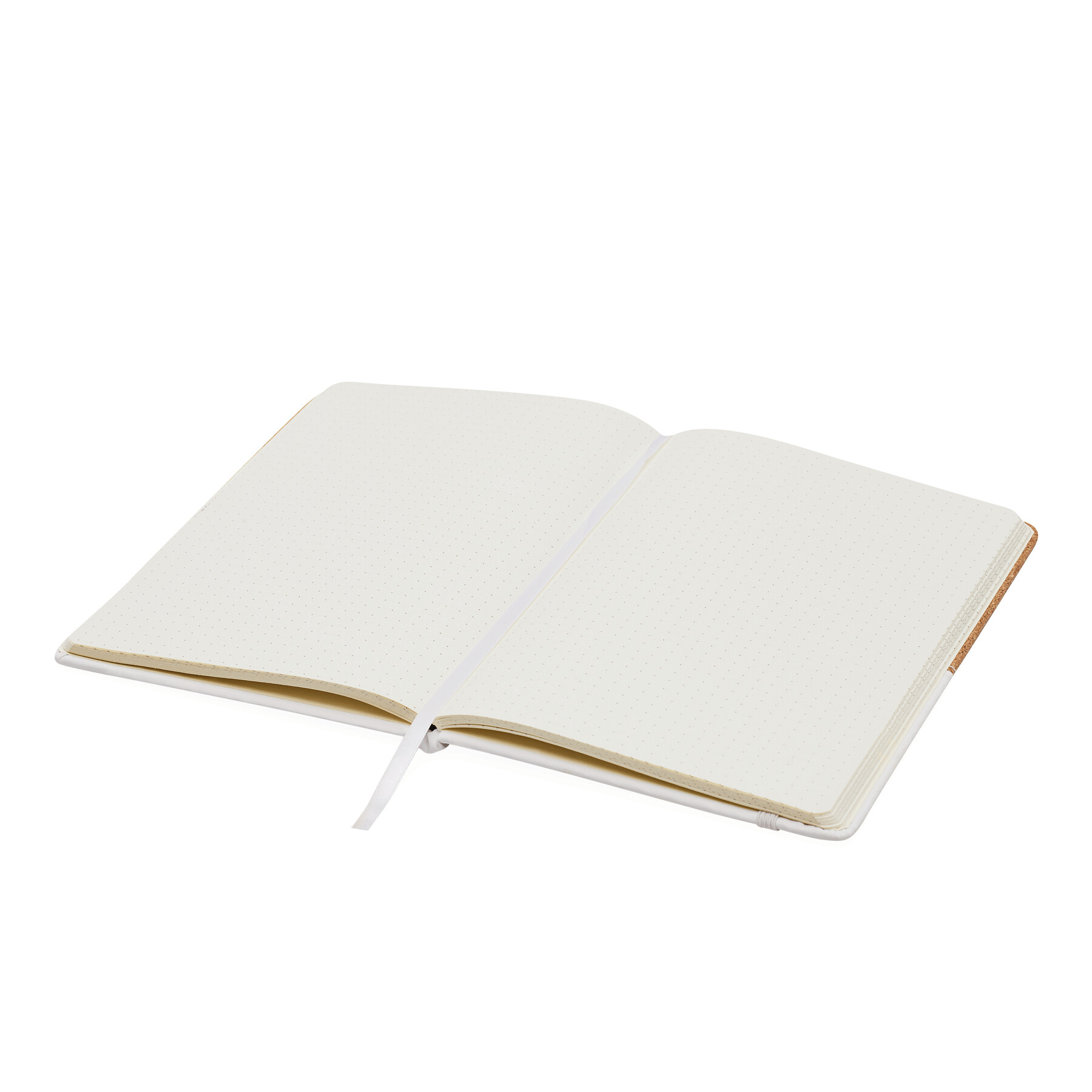 Zápisník CORKY, formát A6 - bílá / hnědá Zápisník CORKY, formát A6 - bílá / hnědá