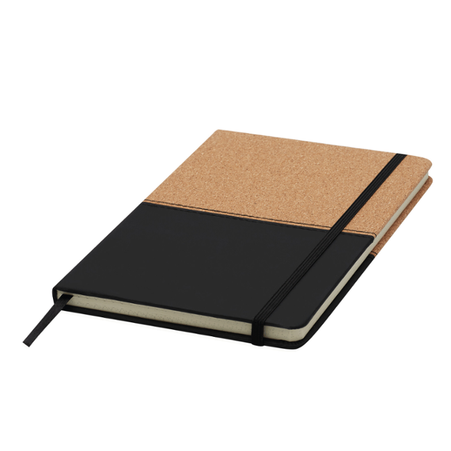 Zápisník CORKY, formát A6 - černá / hnědá Zápisník CORKY, formát A6 - černá / hnědá