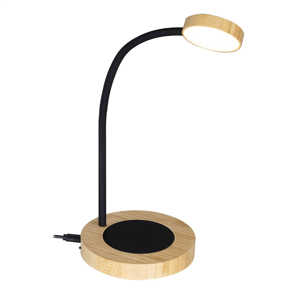 SipLight stolní lampa s ohřívačem hrnků Přírodní, Černá